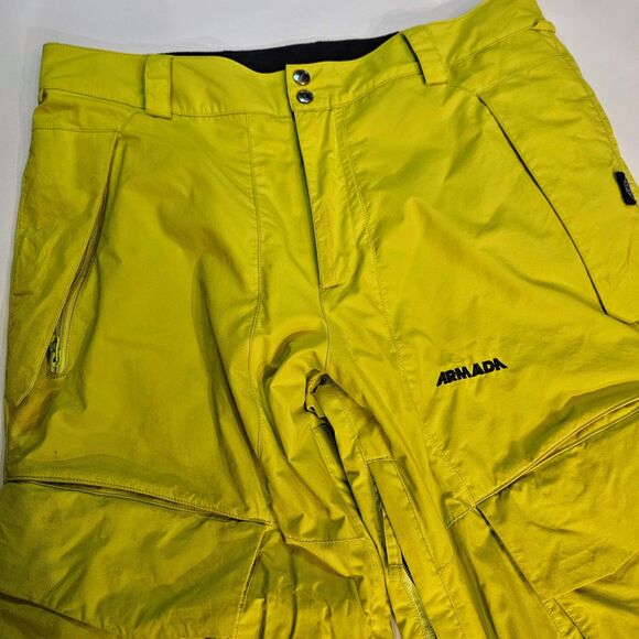 Armada Mega Rex 20000 Snowboard Pants Ski Snow Electric Yellow Men's Large - Picture 9 of 16